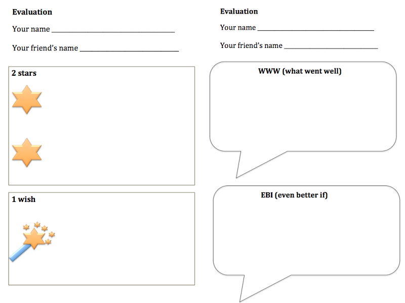 An image of an evaluation sheet.
