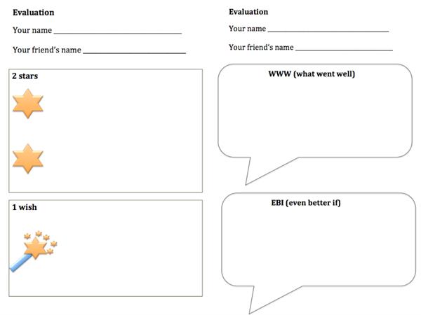 An image of an evaluation sheet.