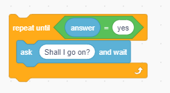 32. Computer Science Concepts_Programming_Repeat Until command A block of code in Scratch to repeat instructions until a condition is met.