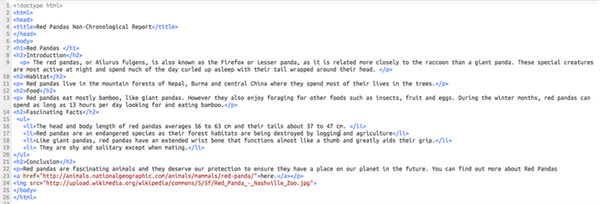 87. Computer Science Concepts_HTML_Screenshot of HTML code A screenshot of HTML code.