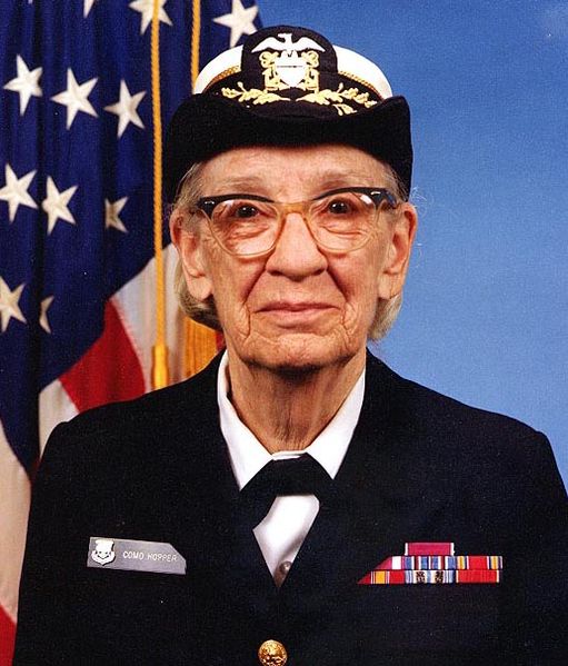 96. Computational Thinking Approaches_Debugging_Picture of Grace Hopper A photo of Grace Hopper.